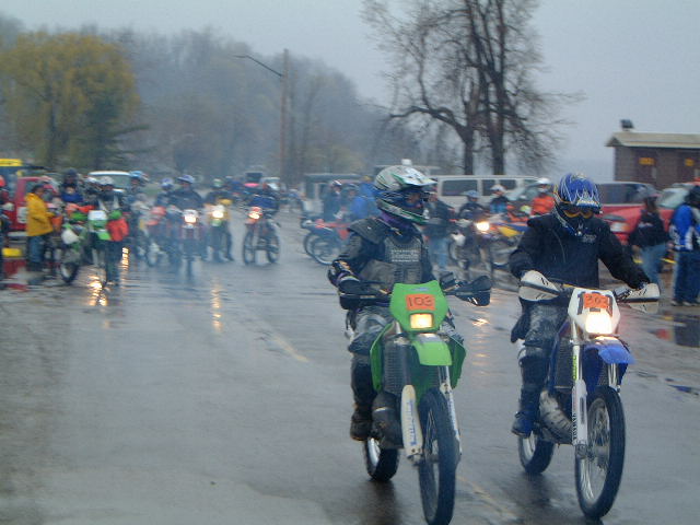 a wet start!